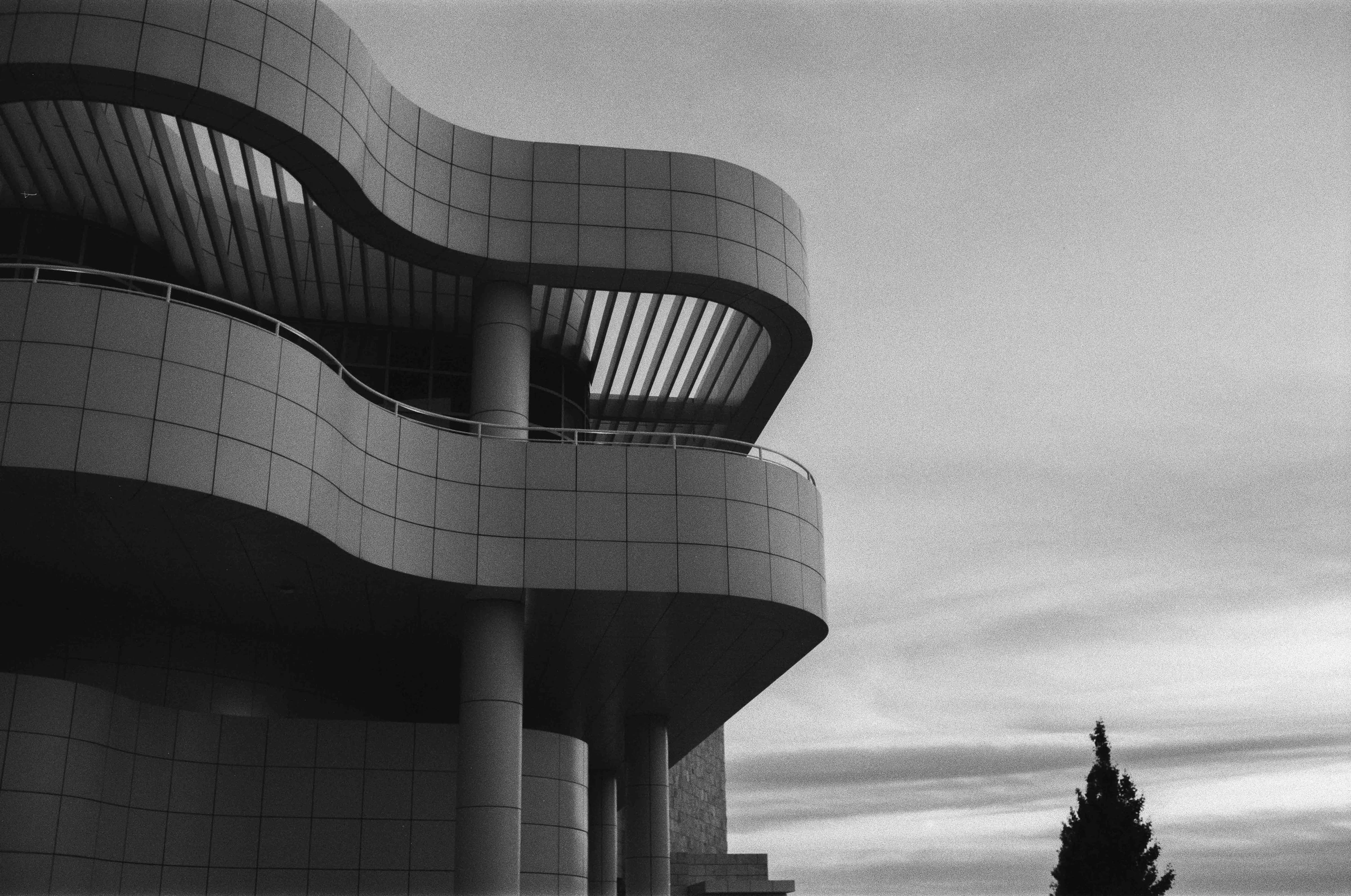 Architecture photograph of The Getty in Los Angeles, California.