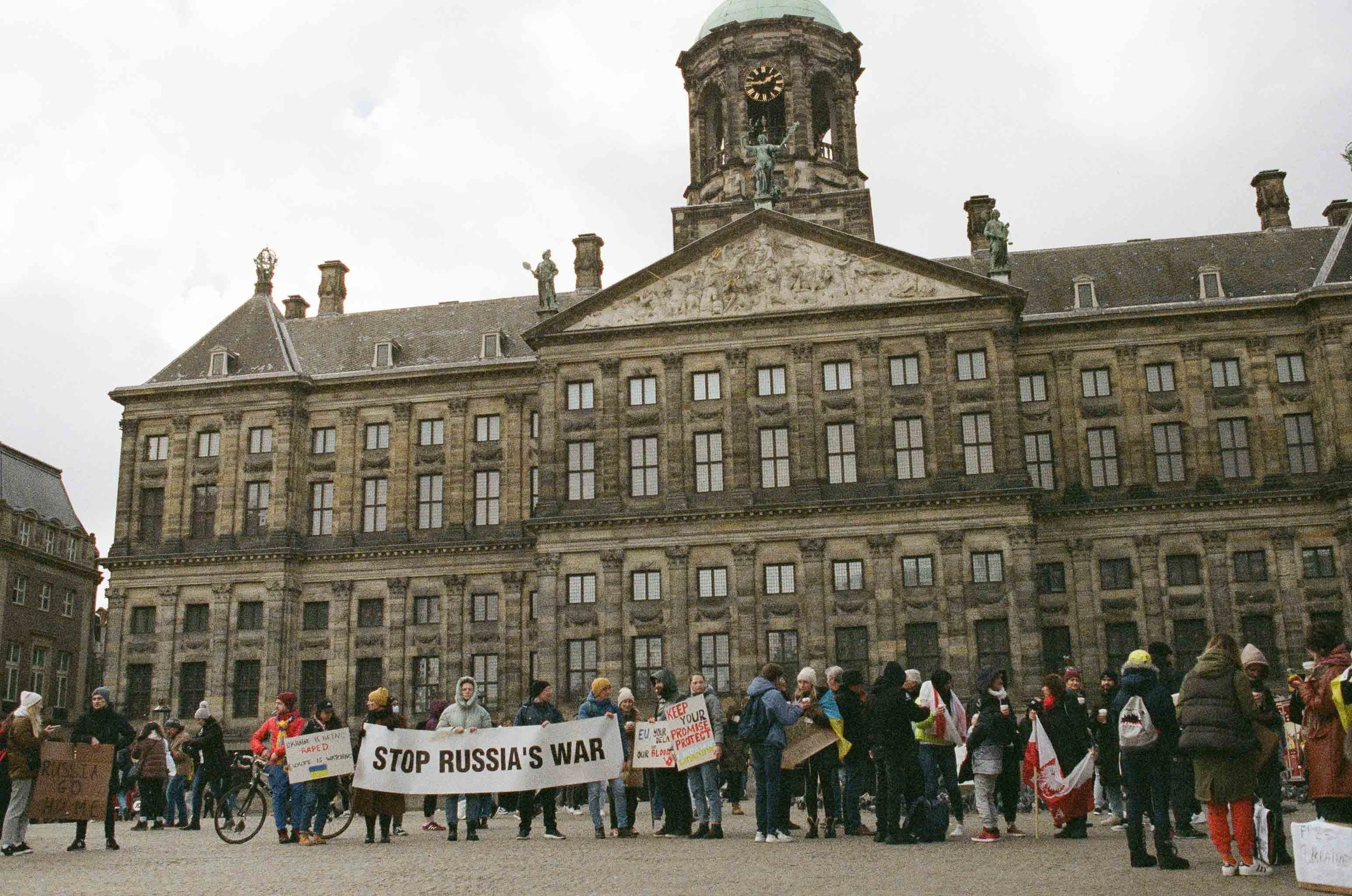 Architecture photograph of the Royal Palace in Amsterdam, Netherlands.